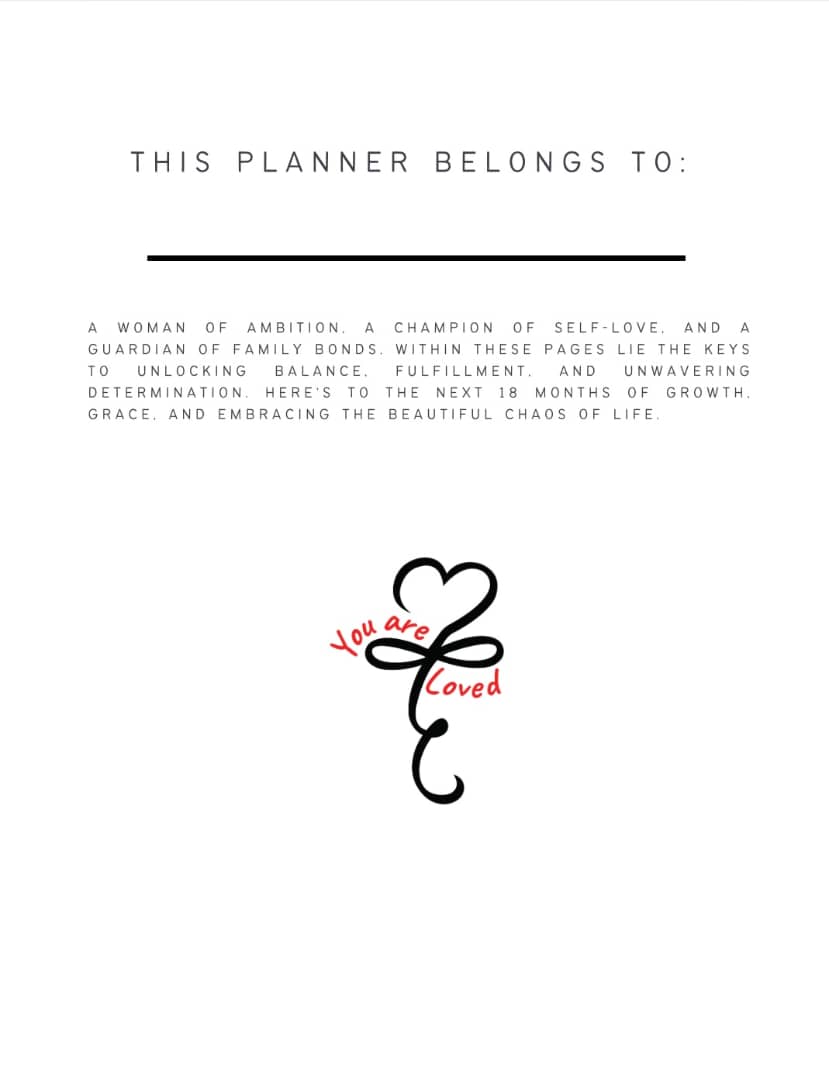 18 Month Planner June 2024- Dec 2025