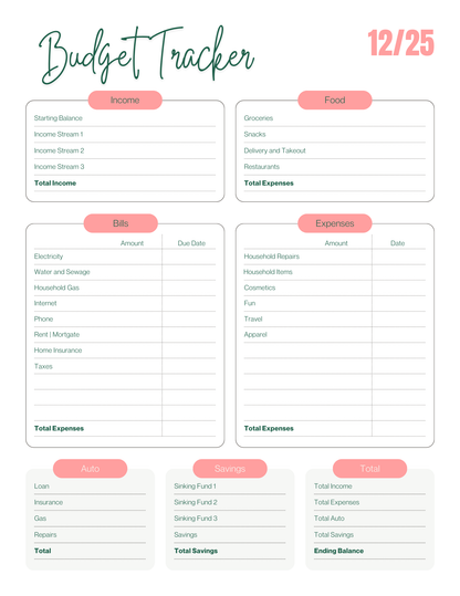 You Are Loved 12-Month 2025 Work-Life Balance Planner