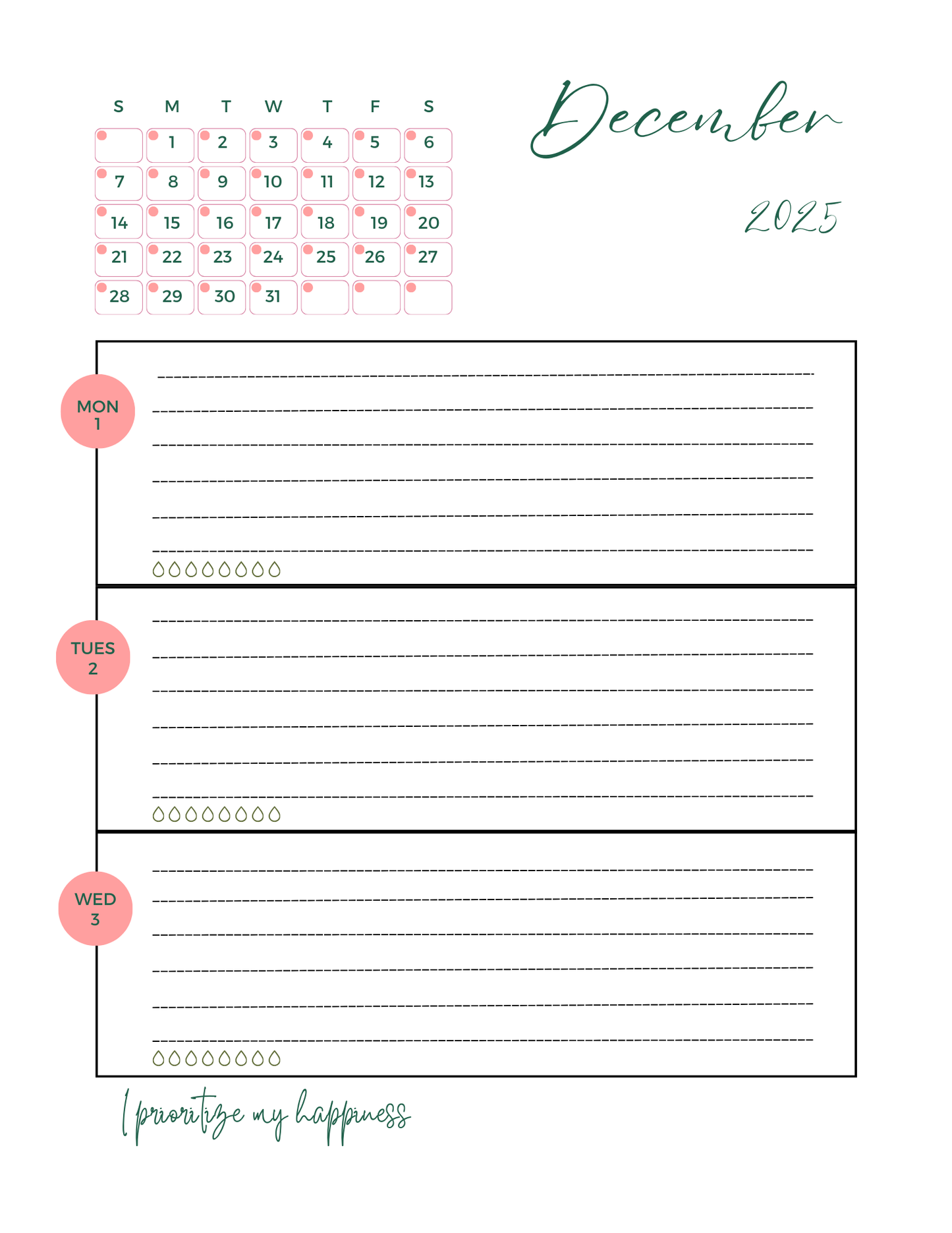 You Are Loved 12-Month 2025 Work-Life Balance Planner