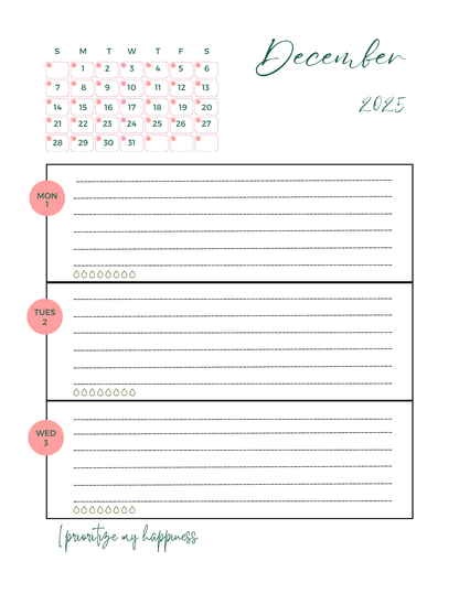 You Are Loved 12-Month 2025 Work-Life Balance Planner