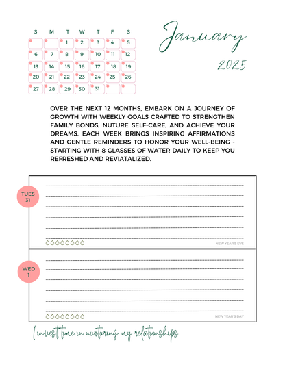 You Are Loved 12-Month 2025 Work-Life Balance Planner