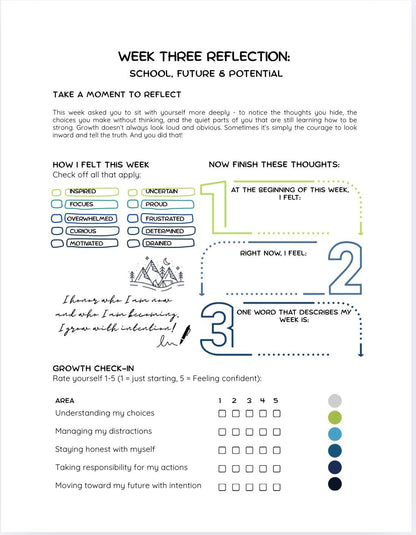 The 4-Week Teen Growth Journal